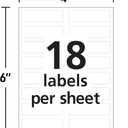Avery No-Iron Fabric Labels, 1/2" x 1-3/4", Washer and Dryer-Safe Waterproof Labels, Non-Printable, 180 Total (40721)