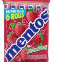 Mentos Chewy Mint Candy Roll, Strawberry, 14 Pieces Per Roll, 6 Count Pack
Individually Wrapped Candy for Kids & Adults, Bulk Candy, Great for Parties, Birthdays, Holidays, BBD: 03/2027