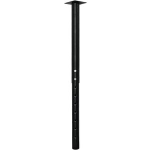 Jahof Adjustable Table Leg 22-36 inch (55-90cm), Metal Desk Leg 50/45 mm with Screws, Telescopic Furniture Leg for Tabletops, DIY Desk, RV, Home and Office (1pc, Black)