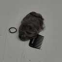 REECHO Hair Topper, Short Wiglet Hair Topper for Women with Thinning Large Coverage Synthetic Top Crown Hairpiece for Women - Grey