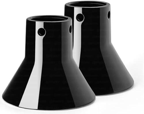 2 Pack Ceramic Beer Can Chicken Holder for Grill - Vertical Chicken Roaster for Even Browning & Crispy Skin, Chicken Throne for Adding Extra Flavor & Moisture to Chicken, Non-Stick Steamer Holder