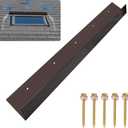 1 pcs Rain Diverter for Roof, 3.2ft Roof Rain Diverter, Rain Gutter Diverter for Shingles Roofing, Roof Chimneys, Doorways, Windows and Roof Vents (Brown)