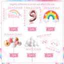 LaVenty Pink On Cloud 9 Cake Decoration On Cloud 9 Birthday Cake Topper 9th Birthday Cake Decoration 9th Bday Party Supplies Clouds Cake Toppers