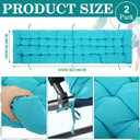 67 x 19 Inch Chaise Lounge Cushions Soft Lounge Chair Cushion Gravity Chair Cushion Sofa Lawn Furniture Cushion Pad with 6 Tie for Outdoor Indoor Patio Home Without Headrest (Lake Blue,2 Pcs)