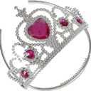 Rhode Island Novelty Tiaras with Heart Stones, 1 Pcs