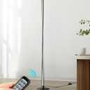 EDISHINE Helix LED Floor Lamp, 56" Tall Corner Lamps 2700K-6000K Dimmable, Remote Control & Foot Switch, Modern Minimalist Pole Lights for Bedroom, Living Room, Office, Black