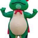 Animal Inflatable Costume Adult, Funny Blow Up Suit for Halloween Cosplay Party, Unisex Outfit - Frog, Shark, Tiger