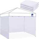 Fanpat Instant Canopy Tent Sidewalls for 10x10 Pop Up Canopy Waterproof,99% UV Protection，3 Piece Sidewalls, White(3PCS Sidewall Only, Canopy Tent NOT Included)