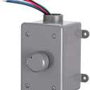Monoprice OVC100 Rotary 100-Watt Outdoor Volume Control with Auto Impedance Matching and Weather Resistant Enclosure, for Outdoor Applications