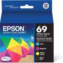 EPSON 69 DURABrite Ultra Ink Black & Color Combo Pack For CX-6000, 7000F, 7400, 8400, 9400, 9475; NX-400, 415, 510, 515; WF-1100, 600, 610 and other select models (Color Cyan/Magenta/Yellow/Black Jaune Pack)