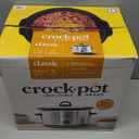 Crock-Pot 4.5 Quarts Manual Design Series Slow Cooker with 3 Manual Heat Settings Cooks Meals for 4 Plus People with Removable Stoneware Bowl, Silver