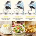 Kitchen in the box Stand Mixer,3.2Qt Small Electric Food Mixer,6 Speeds Portable Lightweight Kitchen Mixer for Daily Use with Egg Whisk,Dough Hook,Flat Beater