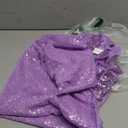 nanbowang Sequin Tablecloth - Light Purple Table Cloths for Parties Rectangular Table Cover Overlay Sequin Fabric Table Linens Birthday/Baby Shower/Tea Party Decor (50" x 50" (Square))