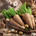 Weysat 6 Pcs Easter Artificial Carrots Decorations 7.8'' Fake Foam Jute Carrot for Bunny Decor Rustic Farmhouse Spring Easter Basket Table Centerpiece for Home Kitchen Party Vegetable Gift Vase Filler