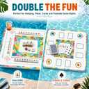 32"x32" Large Floating Mahjong Table for Pool & Hot Tub, Waterproof Float Board for Mahjong, Poker, Dominoes & Card Games, Summer Floating Game Tray for Adults Party & Spa Relaxation (Orange)