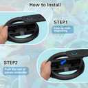 Juylay Steering Wheels for Nintendo Switch 2 JoyCon Controllers, Racing Wheels Accessories for Mario Kart World/8 Deluxe, Family Game Night Essentials (Blue & Orange, 2-Pack)