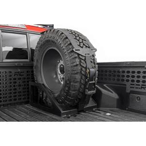 Rough Country Universal Bed Mount Spare Tire Carrier for Pickup Trucks - Fits Tires 33" to 40"
