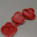 Wesiti 6 Pcs Small Heart Shaped Boxes with Window Valentine's Day Gift Boxes Plastic Storage Container for DIY Projects Presents Candy Jewelry Mother's Day Gifts (Red)