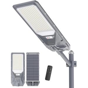 Gefolly SL-9000W Solar Street Light Outdoor, Wide Angle Commercial Parking Lot Light Flood Security Dusk to Dawn 6500K IP67 with Motion Sensor Lamp for Garden, Basketball Court