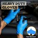 TitanFlex HeavyDuty Blue Disposable Nitrile Gloves, Medium, Box of 100, 6mil, Fully Textured, PowderFree, LatexFree