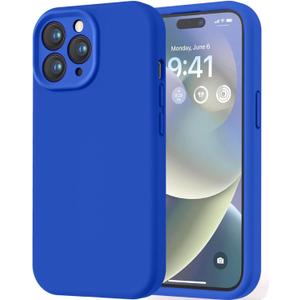 LOVE 3000 Designed for iPhone 14 Pro Case, Premium Silicone with [Soft Anti-Scratch Microfiber Lining] Shockproof Protective Phone Case for Men Women Girls 6.1", Klein Blue
