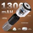 Compact Portable Electric Coffee Grinder,Features a Built-in 1300mAh Rechargeable Battery, Adjustable Grind Settings for Coffee Beans/Grains,Portable Coffee Grinder for Home,Camping and Travel Use