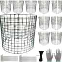Plant Protectors from Animals for Garden  Plant Cage 10 pcs Flexible, Durable Easy Installation Customizable Fence to Protect from Rabbits, Squirrels & Other Animals