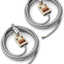 QWORK Waterproof Limit Switch TZ-3104 with Roller Lever Plunger, 2 Pack - Momentary Action, SPDT 1NO+1NC, Including 3m Cable