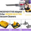 Battery Adapter - Compatible with Dyson V6, V7, V8. Convert a DeWolt Battery to be Used as a Dysn Battery, Suitable for Dysn Vacuum Cleaners in The V6, V7, and V8 Series