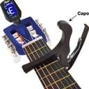 30" Left Handed Wood Guitar with Case and Accessories for Kids/Girls/Boys/Teens/Beginners (Blue)