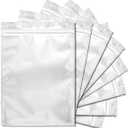 100 Pack Mylar Bags for Food Storage 6 x 9 Inch Resealable Smell Proof Bags Aluminum Foil Packaging Pouch Bag Silver