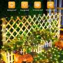 LED Christmas Net Lights, 300LED 32FT Waterproof String Lights with Timer Remote, Tree Trunk Wrap Christmas Net Lights for Indoor Outdoor Home Tree Palm Pillar Xmas Party Yard Decoration, Warm White