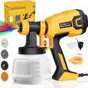 Paint Sprayer, 700W HVLP High Power Electric Spray Paint Gun with 40 Fl Oz Container, Adjustable Spray Width, 4 Nozzles & 3 Patterns, Easy to Clean, for Furniture, House, Fence, Walls, Etc.