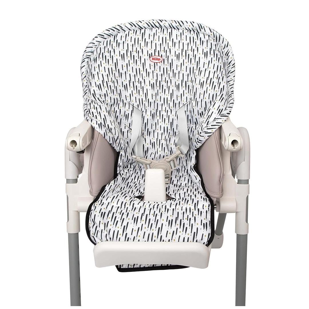Nuby Baby High Chair Cover Protects from Spills and Crumbs, Water Resistant for Easy Cleanup,  Brush Strokes Print
