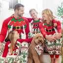 PATPAT Family Christmas Pjs Matching Sets Holiday Jammies Sleepwear Christmas Pajamas for Family Xmas Outfits with Socks (Small, Elf Costume Print)