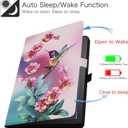 Kindle Fire HD 8 and Fire HD 8 Plus Tablet Case (12th/10th Generation, 2024/2022/2020), Slim Fit Lightweight Leather Smart Tablet Case with Auto Wake/Sleep, Bird