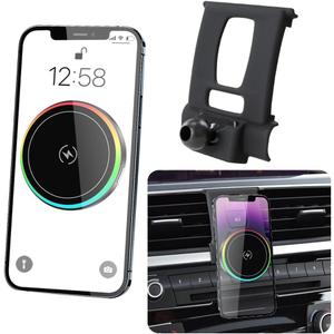 Car Magnetic Phone Mount for BMW 3 Series 2013-2018 and BMW 4 Series 2014-2020 Auto Interior Accessories Best Cellphone Holder Fast 15W Wireless Charger Cell Phones Charging Screen Stand Accessory