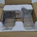 Kook Glass Drink Dispenser, with Leak-Proof Stainless Steel Spigot, Clear Rectangular Mason Jar, Beverage Storage for Fridge, for Water, Iced Tea, Sangria, Lemonade, 80 oz (2)