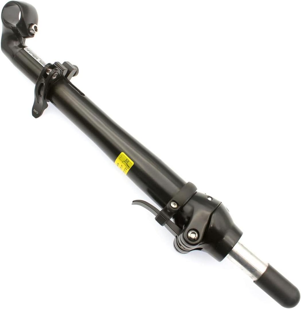 Bike Stem Handlebars Folding Bike Stem Quick-Release Aluminum Alloy Adjustable Stem with Teeth BSZ004 (22.2mm, black)