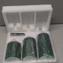 Eywamage Green Flameless Pillar Candles with Remote, Real Wax Christmas LED Candles Battery Operated Flickering Set of 3