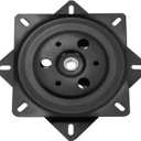 uxcell 2Pcs 6" Bar Stool Swivel Replacement, 360 Rotation Lazy Susan Turntable, Square Semi-Ball Bearing Seat Swivel Base Mount Plate for Recliner Chair or Table, Black (150x1.5mm)