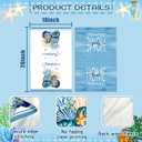 Seashell Coral Starfish Hand Towel Set of 2, Summer Blue Bath Hand Towels, 18x26 Inch, Coastal Towel for Bathroom Home Kitchen, Soft Dish Towel, Summer Farmhouse Seasonal Decoration