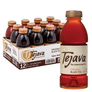 Tejava Original Unsweetened Black Iced Tea, 12 Pack, 16.9oz PET Bottles, Non-GMO, Kosher, No Sugar or Sweeteners, No calories, No Preservatives, Brewed in Small Batches BBD: 05/14/2026