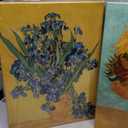 OKEXCKK Sunflowers of Vincent Van Gogh Wall Art, Irises Flower Paintings Artwork Reproduction, Giclee Canvas Prints Pictures for Bedroom Kitchen Bathroom Decor 12"x16"x 3 Pcs