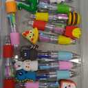 CZWZ 12Pcs Mini Multicolor Pens in One 4-in-1 Cute Pens Bulk, Fun Kawaii Ballpoint Pens for Birthdays and Party Favors Gifts Teacher School Supplies