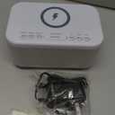 Alarm Clock Speaker Wireless Charger, Digital Alarm Clocks Bedrooms Bluetooth, Alarm Clock Dimmable Light Bedrooms Dual Alarm Snooze Dimmer 12 24H RGB Night Light Bluetooth USB AUX, Gray