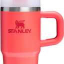 STANLEY Quencher H2.0 Tumbler with Handle and Straw 14 oz | Flowstate 3-Position Lid | Cup Holder Compatible for Travel | Insulated Stainless Steel Cup | BPA-Free | Hot Coral