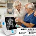 Blood Pressure Monitor for Home Use with Upper Arm Wide Range Cuff (8.7''-15.7'' Adjustable) & LED Display, Automatic Digital BP Machine Storage Bag, 240 Memories for 2 Users