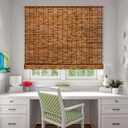 Bamboo Roll up Shade,2 Pack Reed Roller Shutters Retro Reed Curtains,47" W x 71" H Bamboo Window Blinds for Outdoor Patio Natural Bamboo Blinds