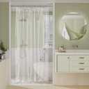 Amazer Stall Shower Curtain Liner, 36x72 Plastic Clear Shower Liner PEVA Medium Weight Inside Shower Curtains for Bathroom with Rustproof Grommets